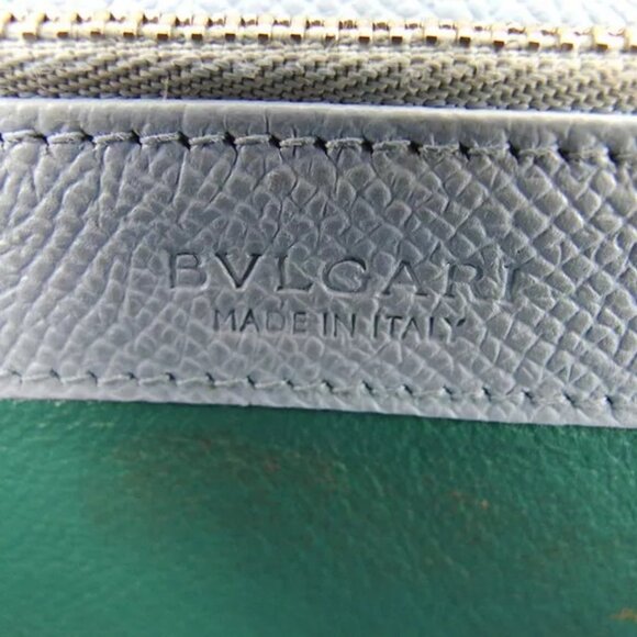 BVLGARI L-shaped zipper wallet Authentic Used - Picture 9 of 9